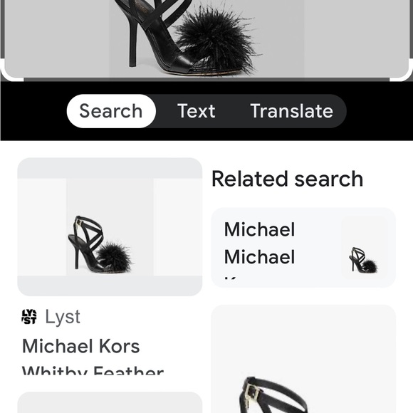 BNIB MK ostrich feather heels sz 7.5 and sz 8 - Picture 2 of 8